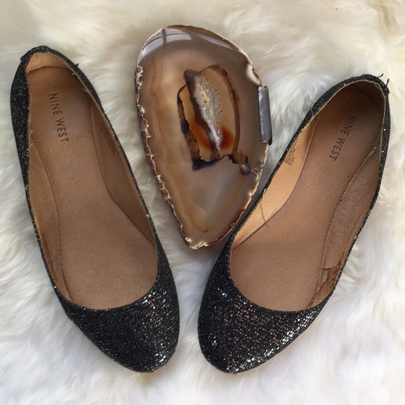 nine west glitter flats